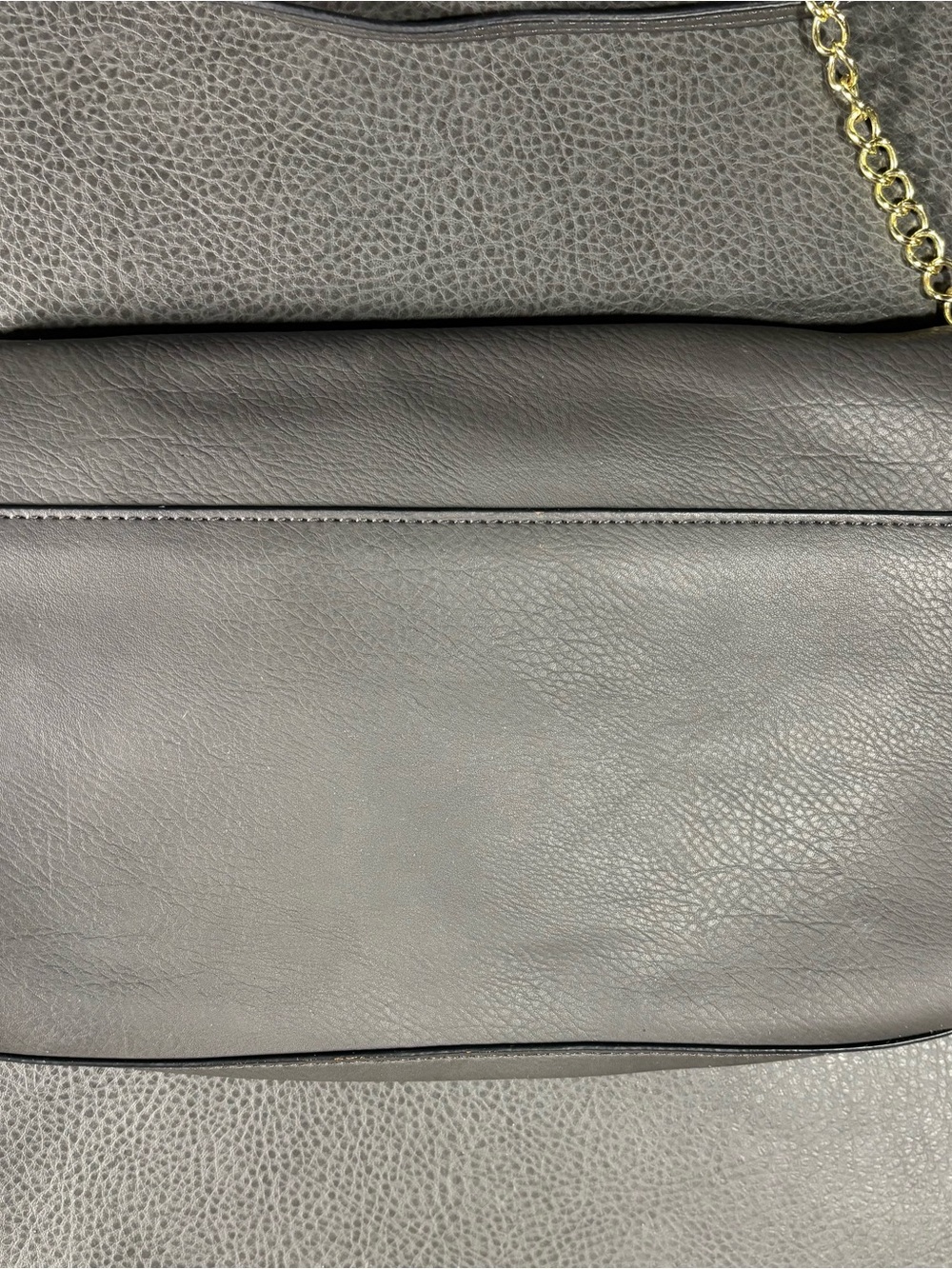 Neiman Marcus Grey Studded Crossbody Clutch Purse Chain Strap Envelope Bag - Picture 3 of 14